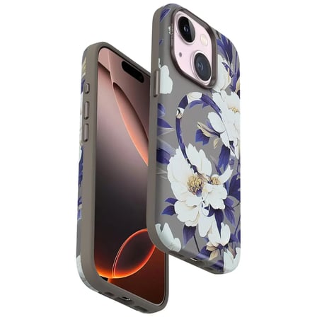 Onegif  İphone 15 Flower Series Magsafe Kapak - Gri