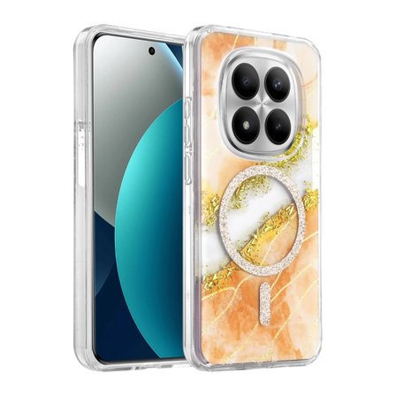 Onegif Xiaomi Redmi Note 15 Pro 4g Lotus Simli Magsafe Kapak - Turuncu