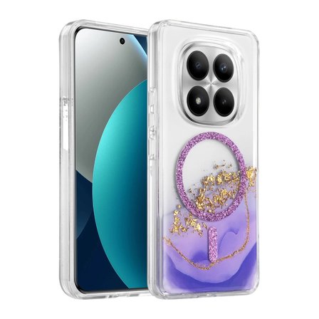 Onegif Xiaomi Redmi Note 15 Pro Plus 5g Lotus Simli Magsafe Kapak - Mor