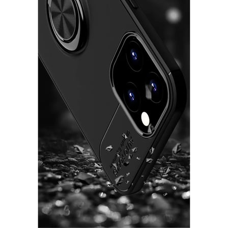İphone 12 Pro Max Kılıf Range Yüzüklü Silikon - Kırmızı