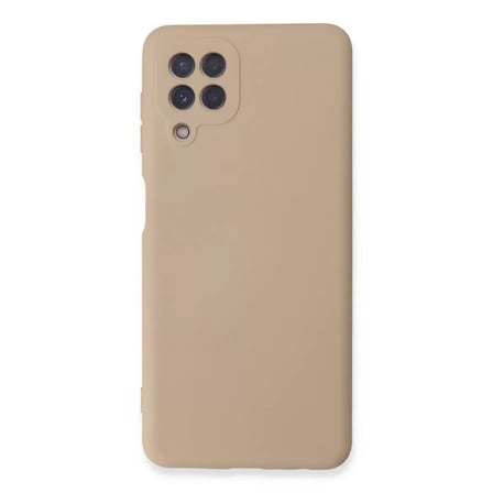 Samsung Galaxy A22 Kılıf Nano İçi Kadife Silikon - Pudra