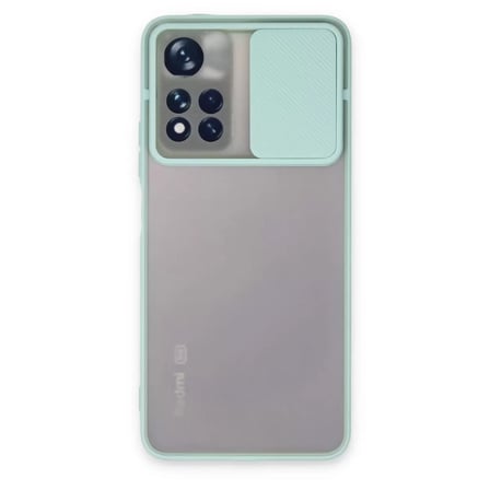 Xiaomi Redmi Note 11 Pro Plus 5g Kılıf Palm Buzlu Kamera Sürgülü Silikon - Turkuaz