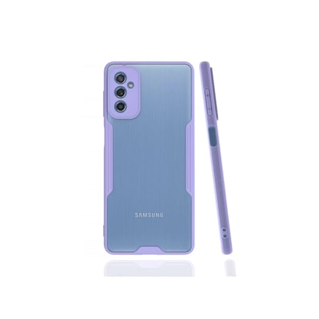 Samsung Galaxy M52 5g Kılıf Platin Silikon - Lila