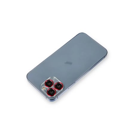 İphone 11 Pro Metal Kamera Lens Koruma Cam - Kırmızı
