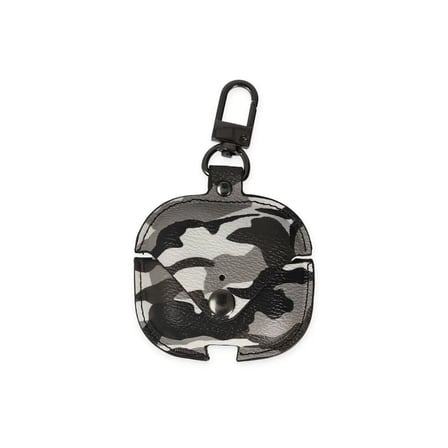 Airpods 3 (3.nesil) Çanta Kamuflaj Deri Kılıf - Gri