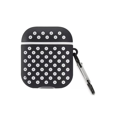 Airpods 2 (2.nesil) Spor Delikli Kılıf - Siyah-beyaz
