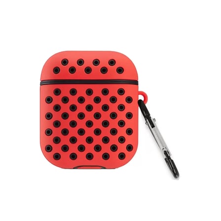 Airpods 2 (2.nesil) Spor Delikli Kılıf - Kırmızı-siyah