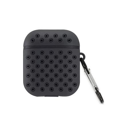 Airpods 2 (2.nesil) Spor Delikli Kılıf - Siyah-siyah