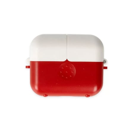 Airpods 3 (3.nesil) Basmalı Kılıf - Kırmızı-beyaz