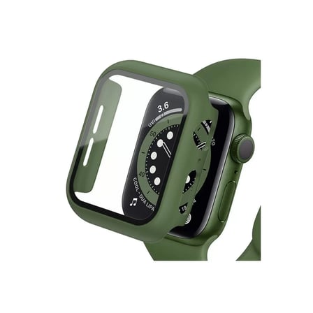 Watch 38mm Camlı Kasa Ekran Koruyucu - Koyu Yeşil