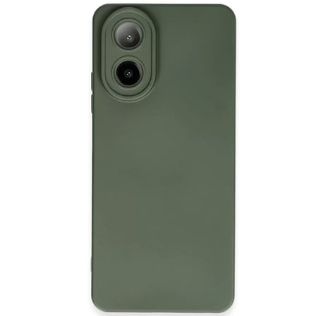 Oppo A38 Kılıf Nano İçi Kadife Silikon - Koyu Yeşil
