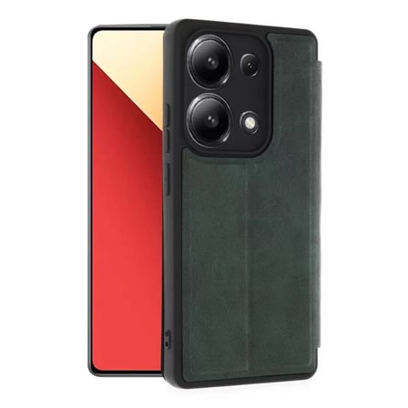 Xiaomi Uyumlu Redmi Note 13 4g Kılıf Flip Cover - Koyu Yeşil