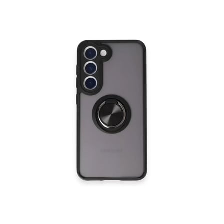 Samsung Uyumlu Galaxy S24 Fe Kılıf Montreal Yüzüklü Silikon Kapak - Siyah