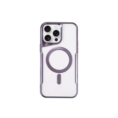 İphone 14 Pro Max Kılıf Boyi Magsafe Silikon Kapak - Derin Mor