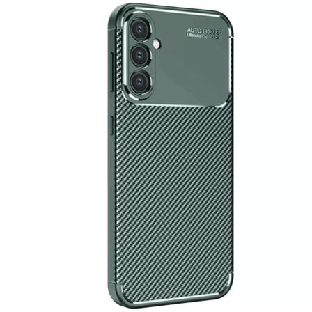 Samsung Galaxy S25 Kılıf Auto Focus Karbon Kapak - Koyu Yeşil