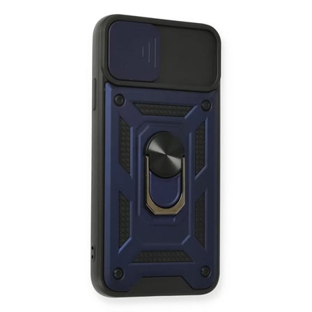 İphone 11 Pro Kılıf Pars Lens Yüzüklü Silikon - Lacivert