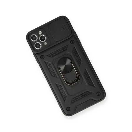 İphone 11 Pro Max Kılıf Pars Lens Yüzüklü Silikon - Siyah