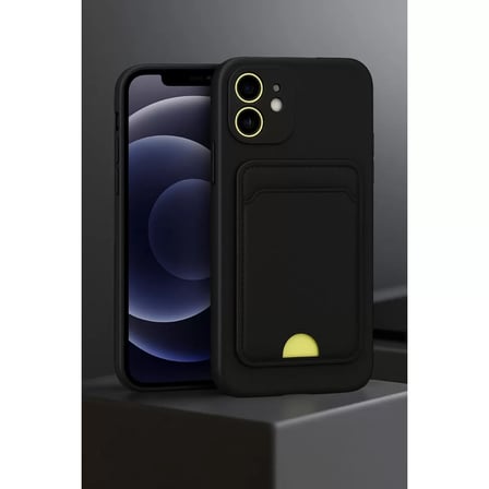 İphone 11 Kılıf Kelvin Kartvizitli Silikon - Lila