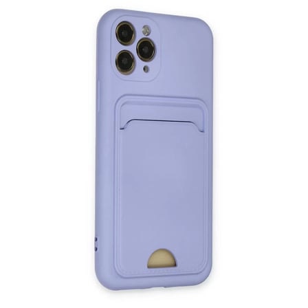 İphone 11 Pro Kılıf Kelvin Kartvizitli Silikon - Lila