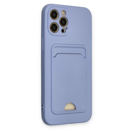 İphone 12 Pro Max Kılıf Kelvin Kartvizitli Silikon - Lila