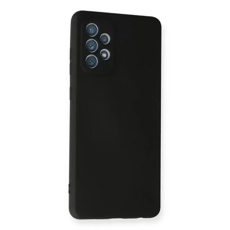 Samsung Galaxy A72 Kılıf Nano İçi Kadife Silikon - Siyah
