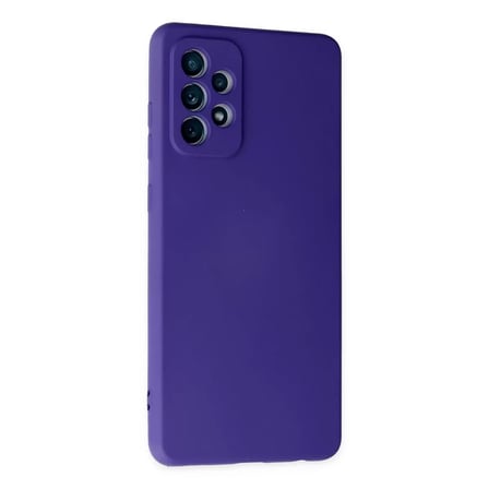 Samsung Galaxy A72 Kılıf Nano İçi Kadife Silikon - Mor