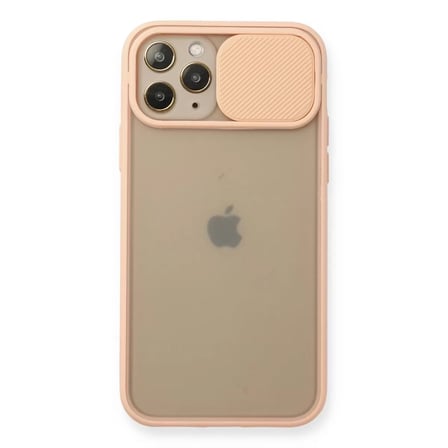 İphone 11 Pro Kılıf Palm Buzlu Kamera Sürgülü Silikon - Pembe