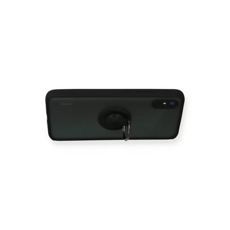 Xiaomi Redmi 9a Kılıf Montreal Yüzüklü Silikon Kapak - Siyah