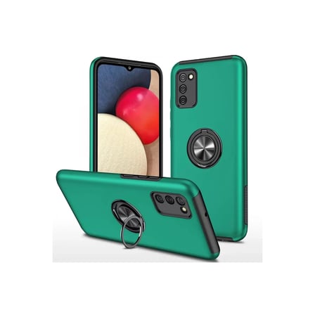 Samsung Uyumlu Galaxy A02s Kılıf Elit Yüzüklü Kapak - Yeşil