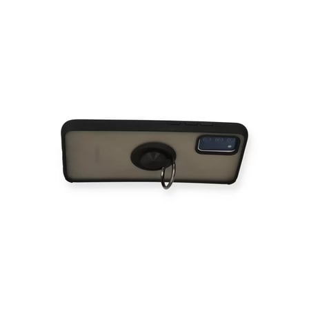 Samsung Uyumlu Galaxy A02s Kılıf Montreal Yüzüklü Silikon Kapak - Siyah