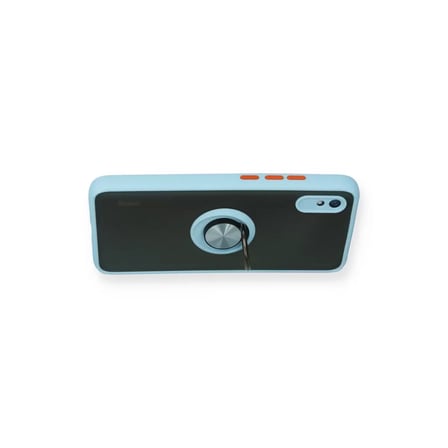 Xiaomi Uyumlu Redmi 9a Kılıf Montreal Yüzüklü Silikon Kapak - Buz Mavi