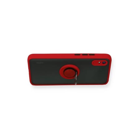 Xiaomi Uyumlu Redmi 9a Kılıf Montreal Yüzüklü Silikon Kapak - Kırmızı