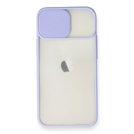 İphone 11 Kılıf Palm Buzlu Kamera Sürgülü Silikon - Lila