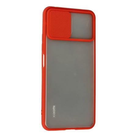 Xiaomi Uyumlu Mi 11 Lite Kılıf Palm Buzlu Kamera Sürgülü Silikon - Kırmızı