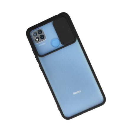 Xiaomi Uyumlu Redmi 9c Kılıf Palm Buzlu Kamera Sürgülü Silikon - Siyah