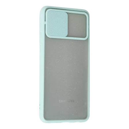 Samsung Galaxy A02 Kılıf Palm Buzlu Kamera Sürgülü Silikon - Turkuaz