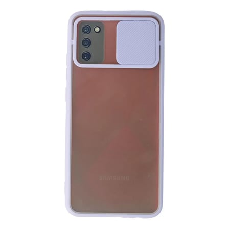 Samsung Uyumlu Galaxy A02s Kılıf Palm Buzlu Kamera Sürgülü Silikon - Lila