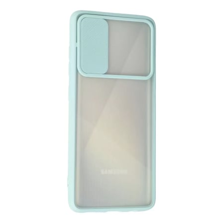 Samsung Galaxy A71 Kılıf Palm Buzlu Kamera Sürgülü Silikon - Turkuaz