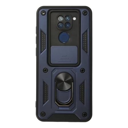 Xiaomi Redmi Note 9 Kılıf Pars Lens Yüzüklü Silikon - Lacivert