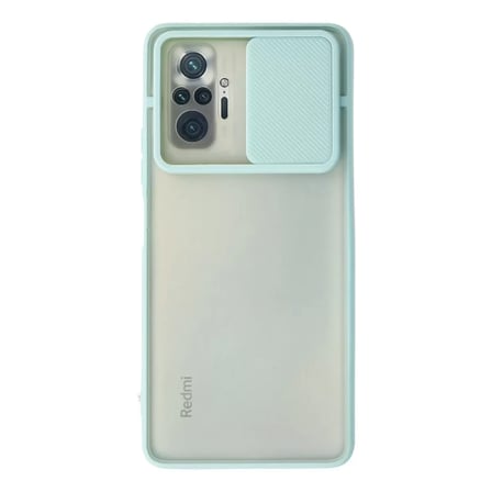 Xiaomi Uyumlu Redmi Note 10 Pro Kılıf Palm Buzlu Kamera Sürgülü Silikon - Turkuaz