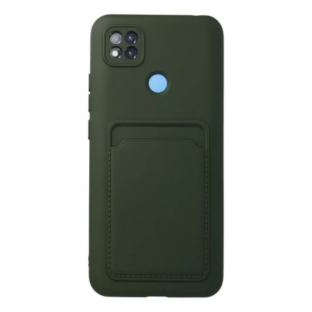Xiaomi Redmi 9c Kılıf Kelvin Kartvizitli Silikon - Koyu Yeşil