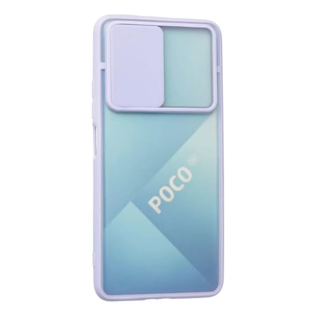 Xiaomi Poco F3 Kılıf Palm Buzlu Kamera Sürgülü Silikon - Lila