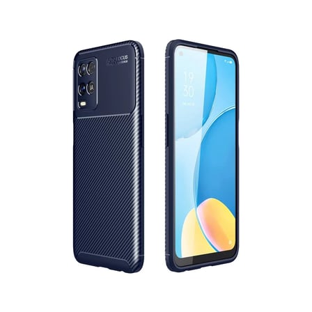 Oppo A54 4g Kılıf Auto Focus Karbon Kapak - Lacivert