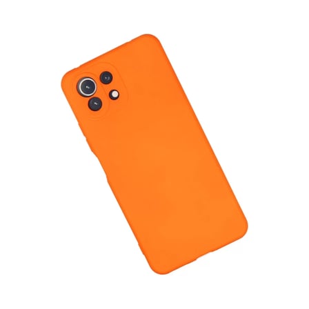 Xiaomi Mi 11 Lite Kılıf Nano İçi Kadife Silikon - Turuncu