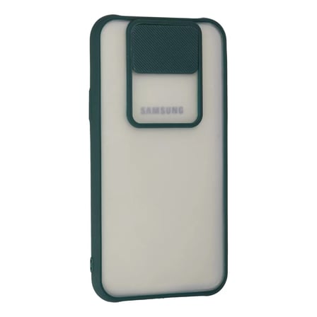 Samsung Galaxy J7 Kılıf Palm Buzlu Kamera Sürgülü Silikon - Yeşil