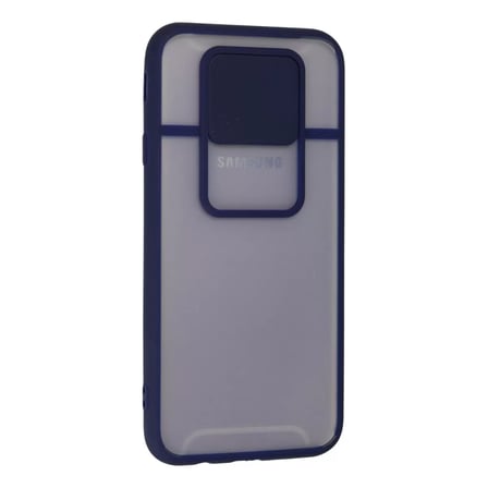 Samsung Galaxy J7 Pro / J730 Kılıf Palm Buzlu Kamera Sürgülü Silikon - Lacivert