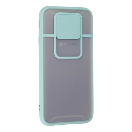 Samsung Galaxy J7 Pro / J730 Kılıf Palm Buzlu Kamera Sürgülü Silikon - Turkuaz