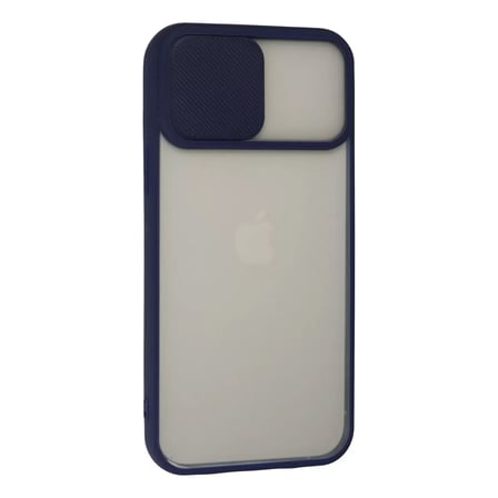 İphone 13 Pro Max Kılıf Palm Buzlu Kamera Sürgülü Silikon - Lacivert