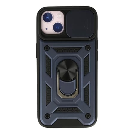 İphone 13 Kılıf Pars Lens Yüzüklü Silikon - Lacivert