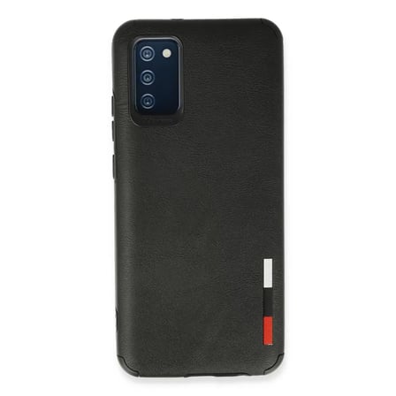 Samsung Galaxy A03s Kılıf Loop Deri Silikon - Siyah